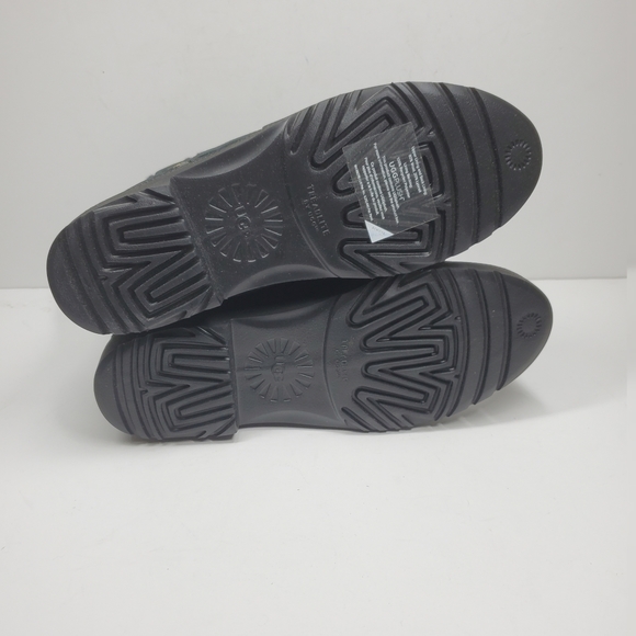 New UGG Romely Black Fur Zip Ankle Boots - Picture 8 of 10